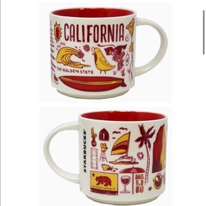 New Starbucks ceramic Coffee Mug California Red